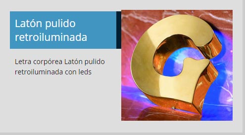 Latón Pulido Retroiluminado